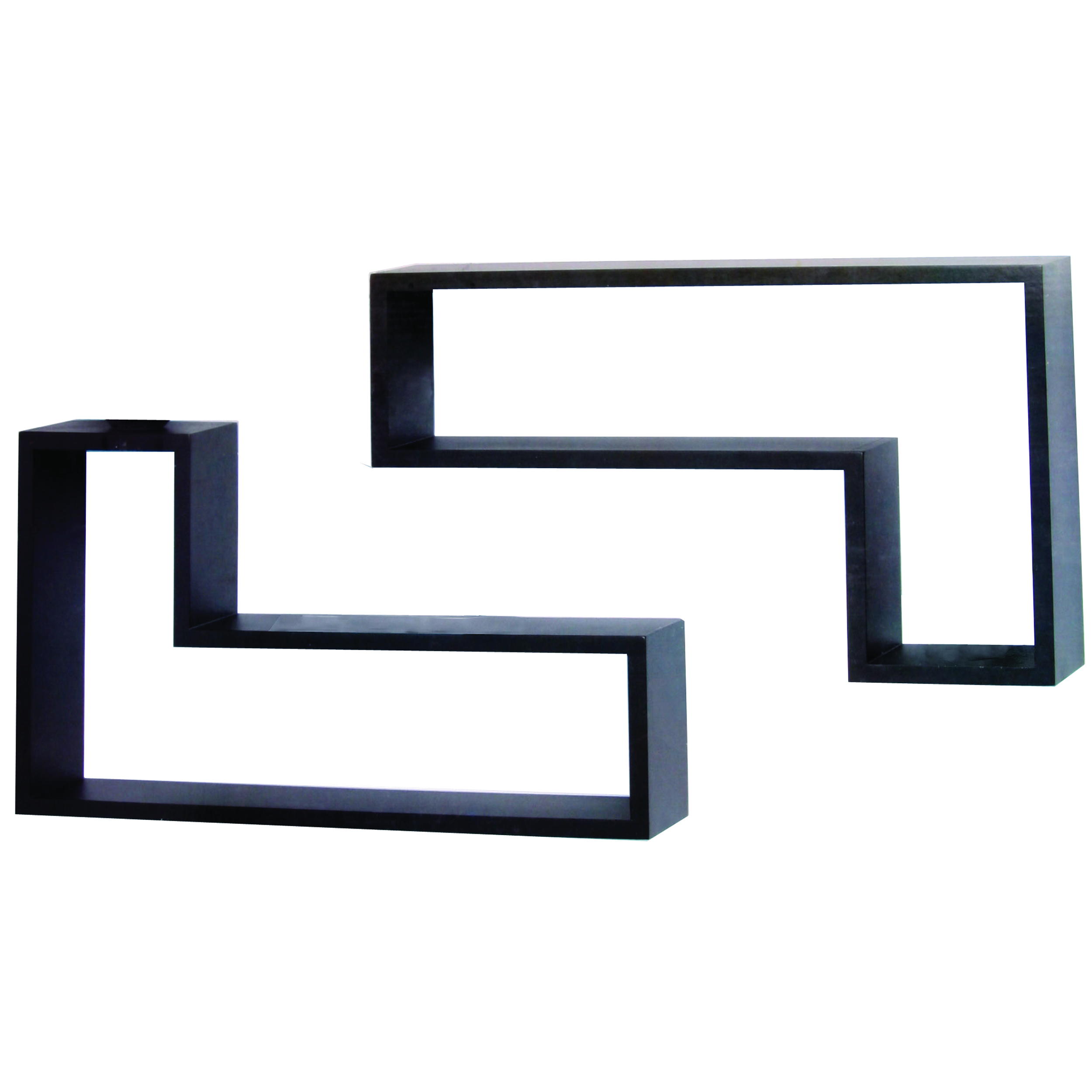 Knape & Vogt L-shaped Shelf Set, Black Finish