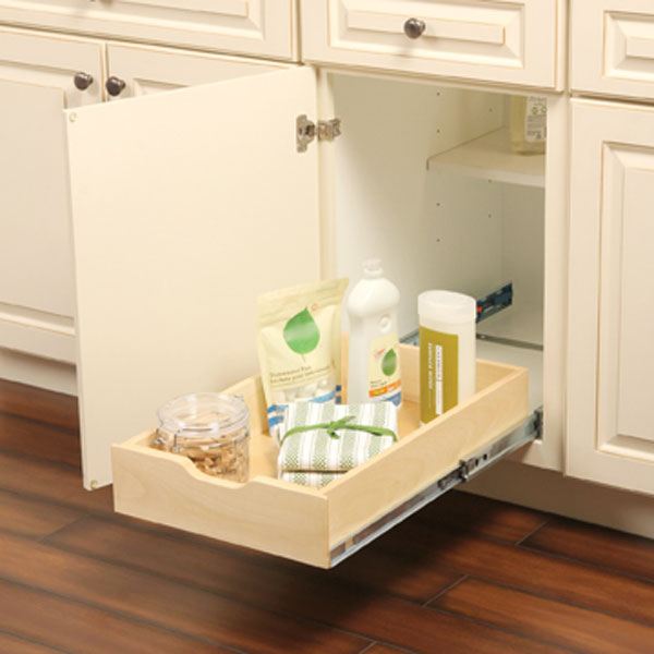 Real Solutions Solid Wood Soft Closing Cabinet Drawer, 14.625" W X 5" H X 22" D