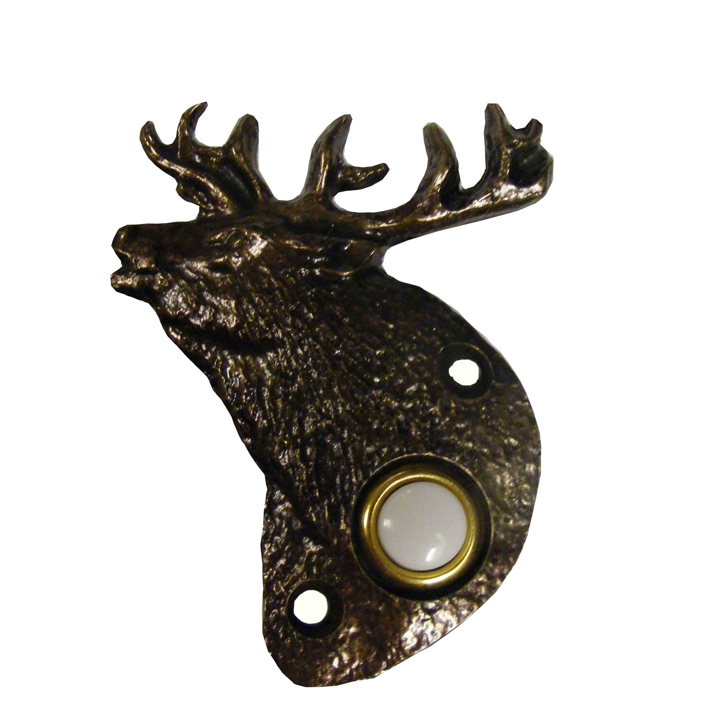 Elk Doorbell, Antique Brass, Model 929ab