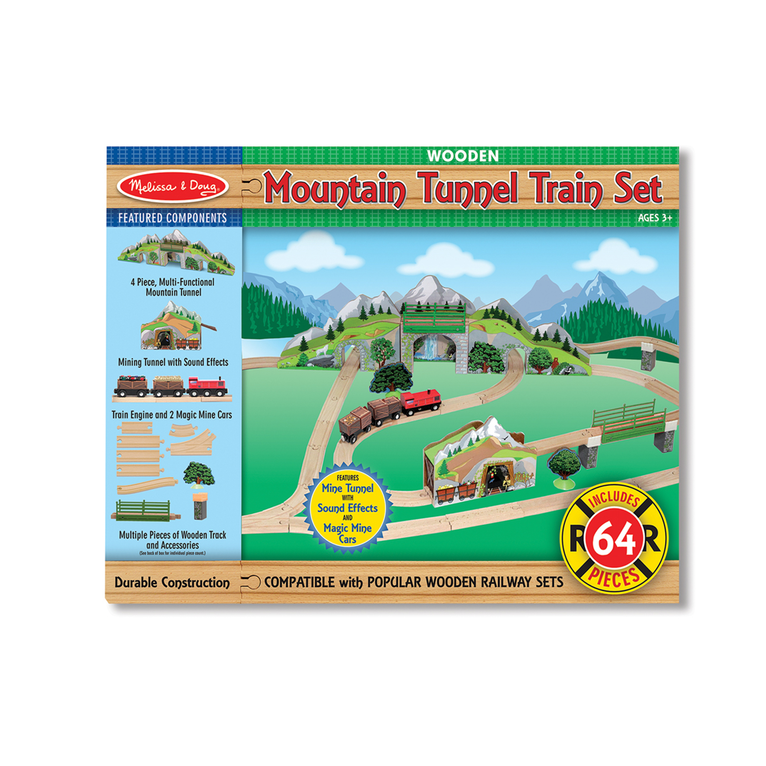 Melissa & Doug Mountain Tunnel Train Set
