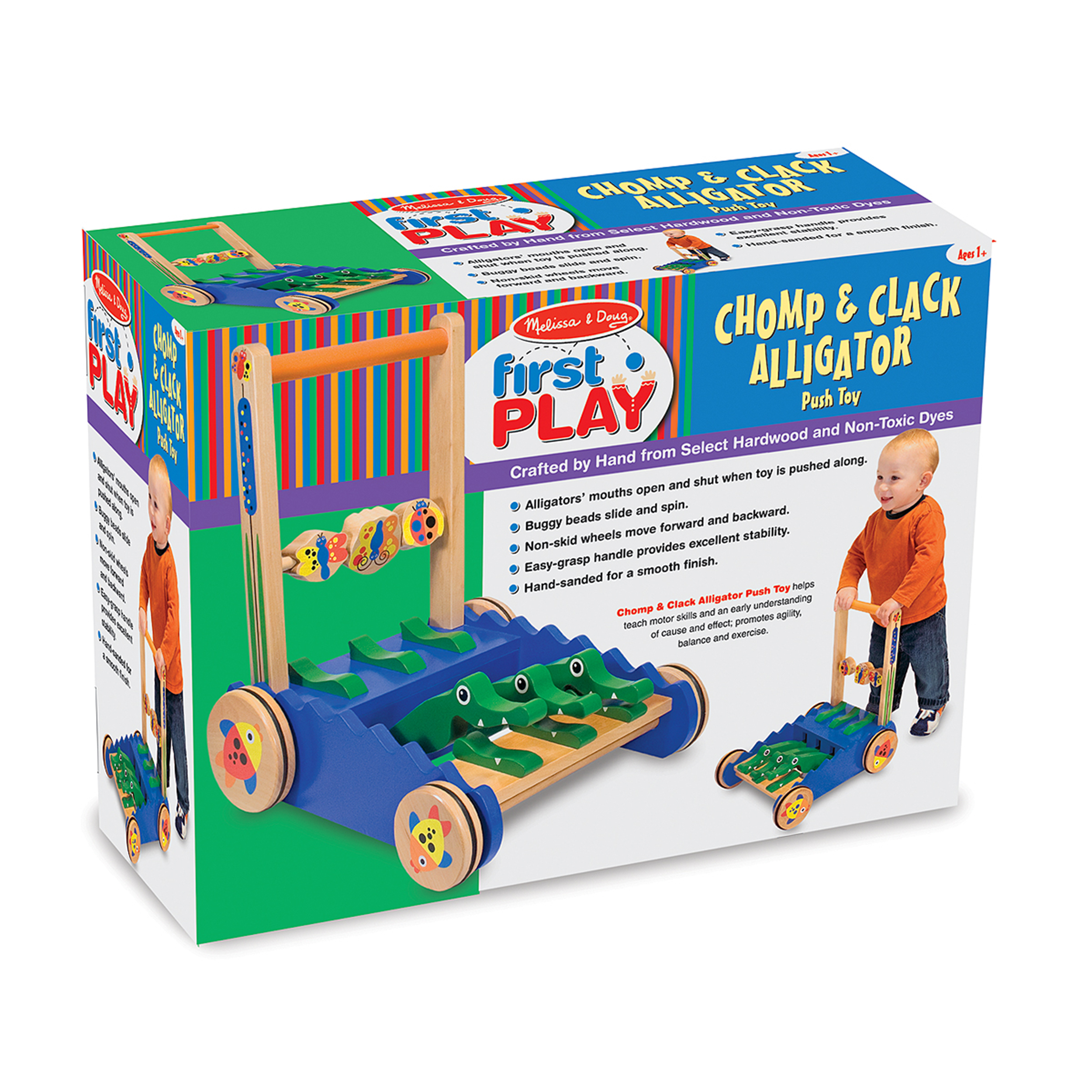 Melissa & Doug Chomp And Clack Alligator Push Toy