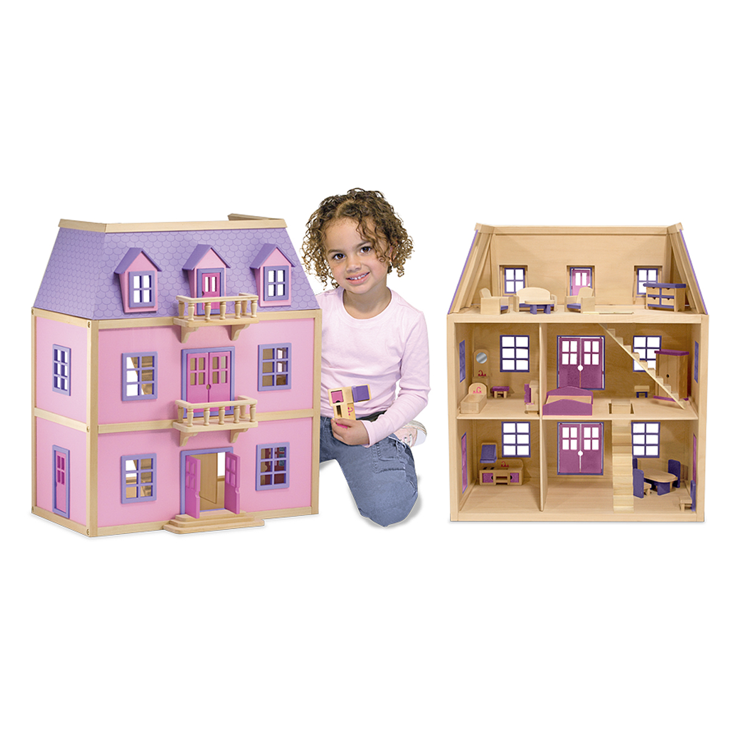 Melissa & Doug Multi-level Wooden Dollhouse