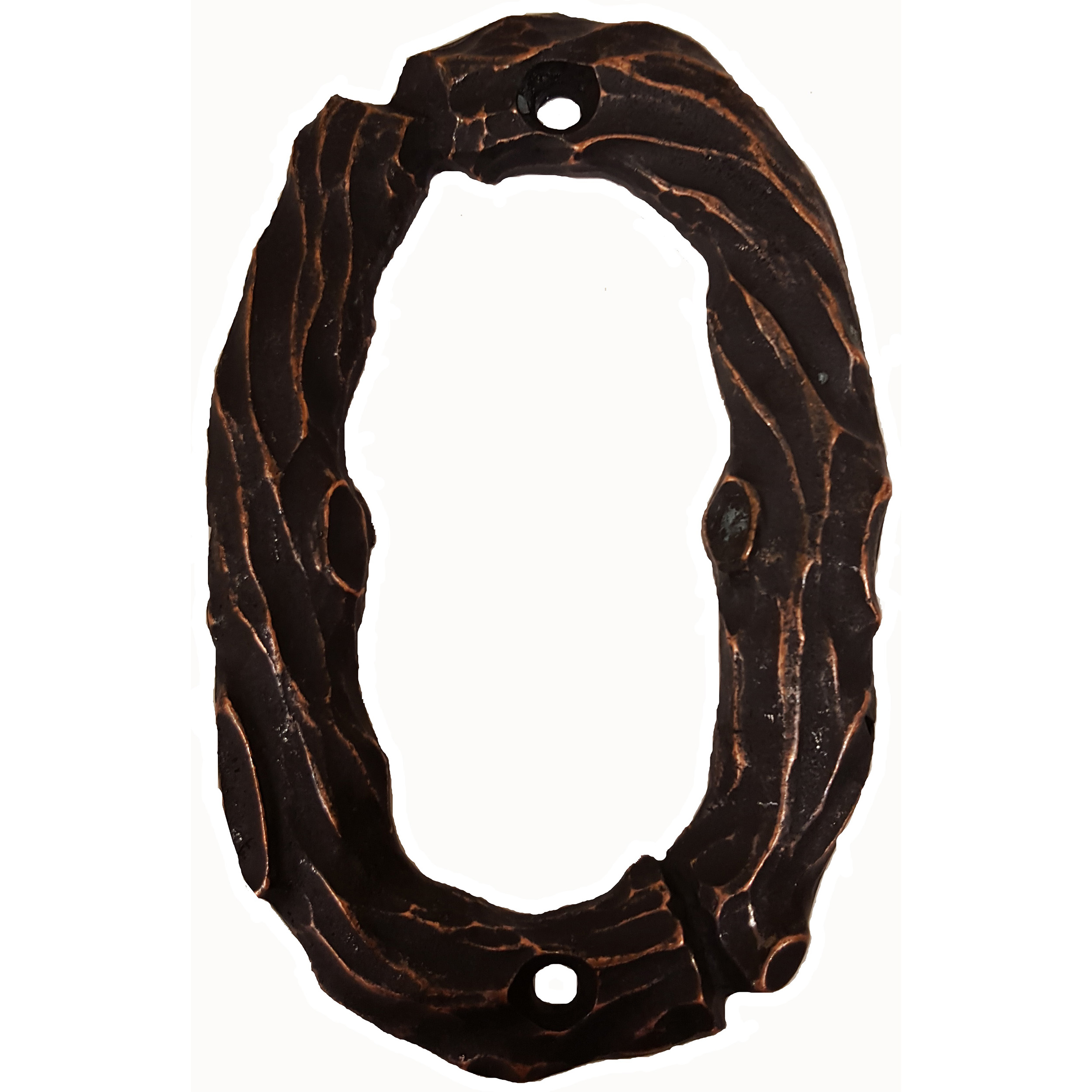 product: Buck Snort Lodge LHN0-ORB Log House Number Zero, Oil Rubbed Bronze, 1 piece shown