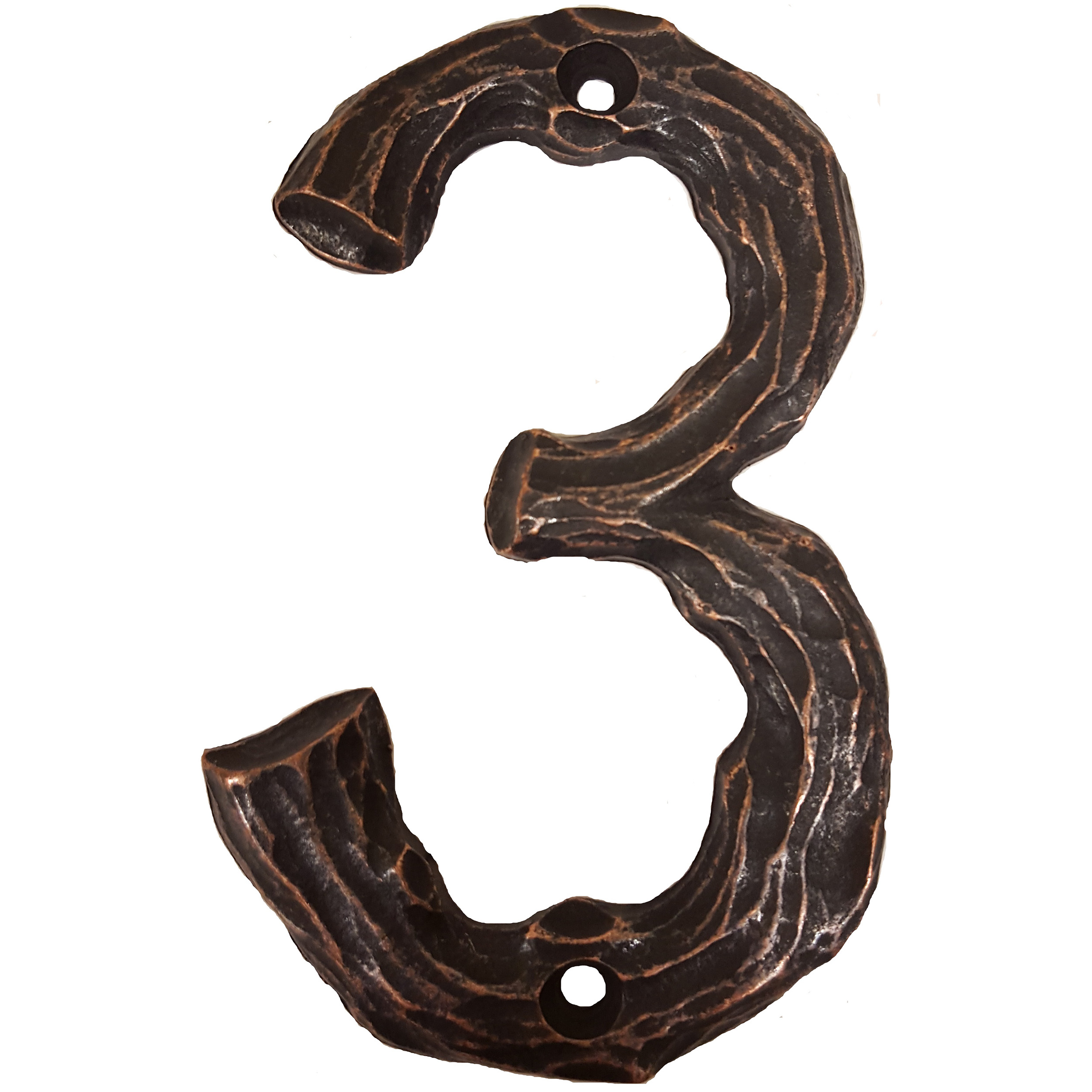 product: Buck Snort Lodge LHN3-ORB Log House Number 3, Oil Rubbed Bronze, 1 piece shown