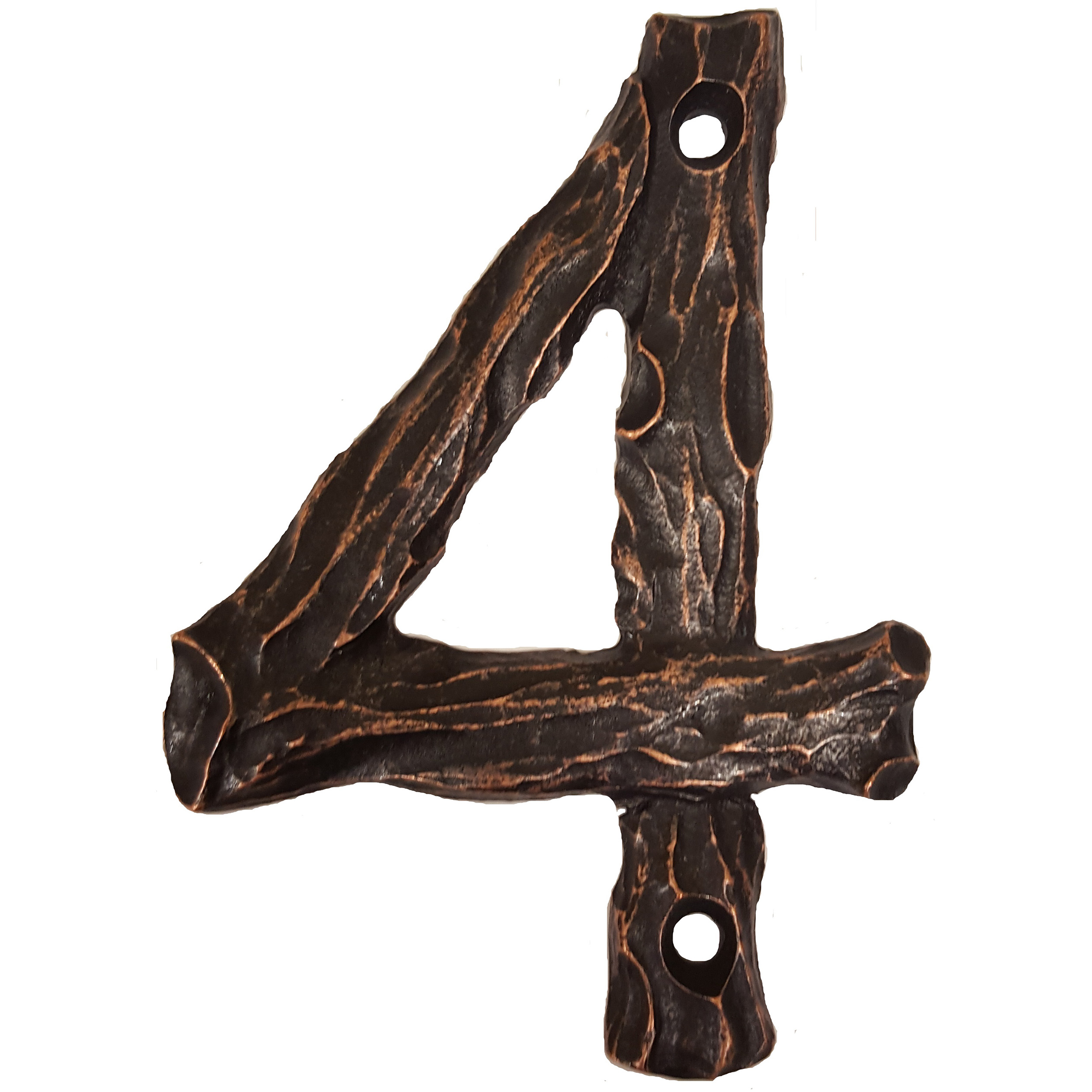 product: Buck Snort Lodge LHN4-ORB Log House Number 4, Oil Rubbed Bronze, 1 piece shown