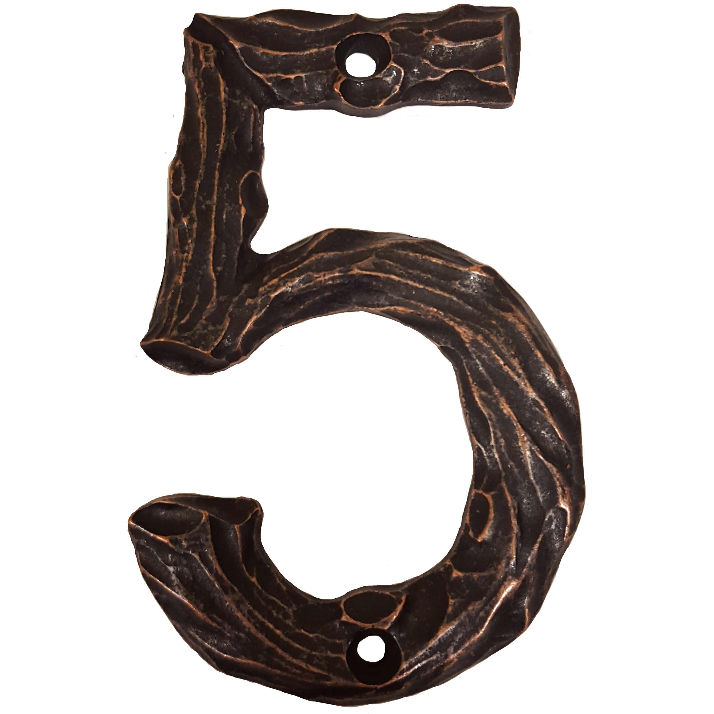 product: Buck Snort Lodge LHN5-ORB Log House Number 5, Oil Rubbed Bronze, 1 piece shown