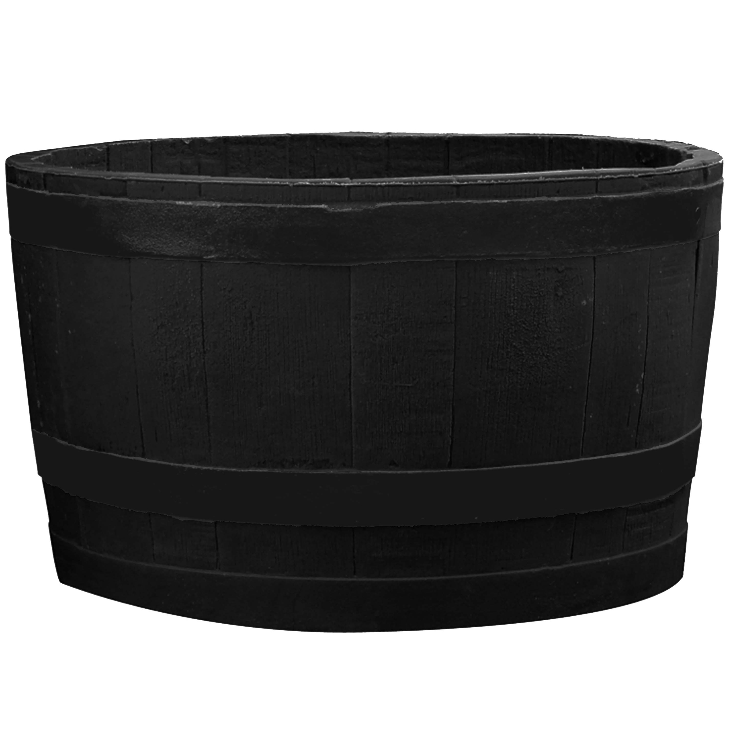 Planter Barrel Black