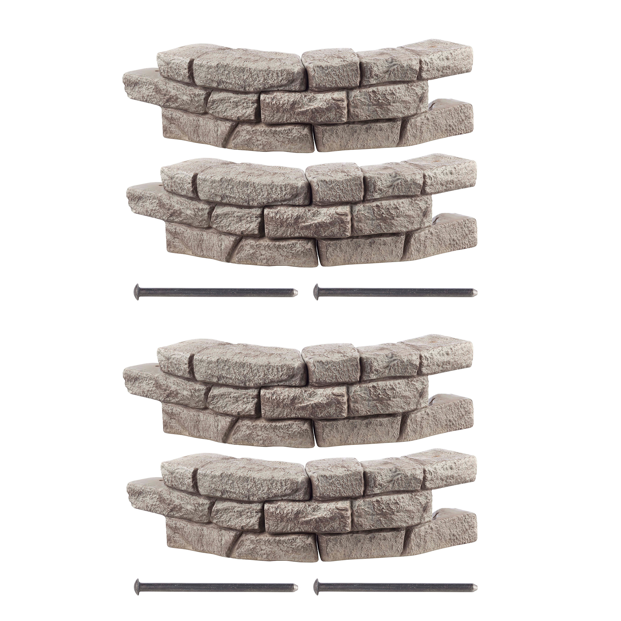 Rock Lock Residential Pack With 4 Curved Sections And 4 Spikes (18")