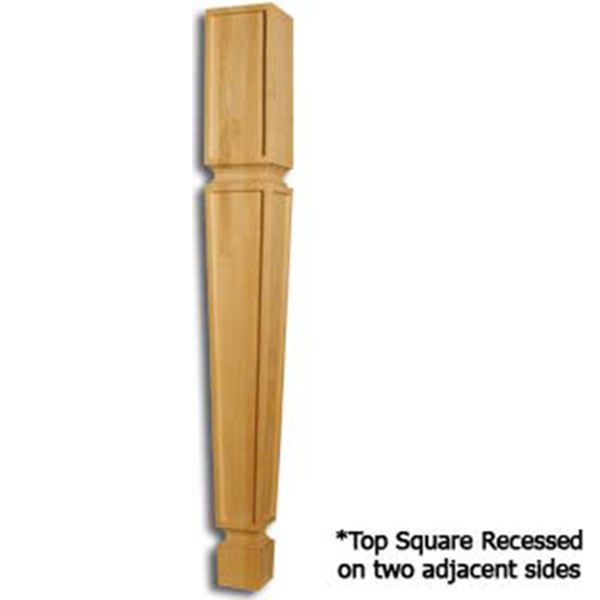 product: Osborne Red Oak Tapered Mission Dining Table Leg, Model 1119O shown