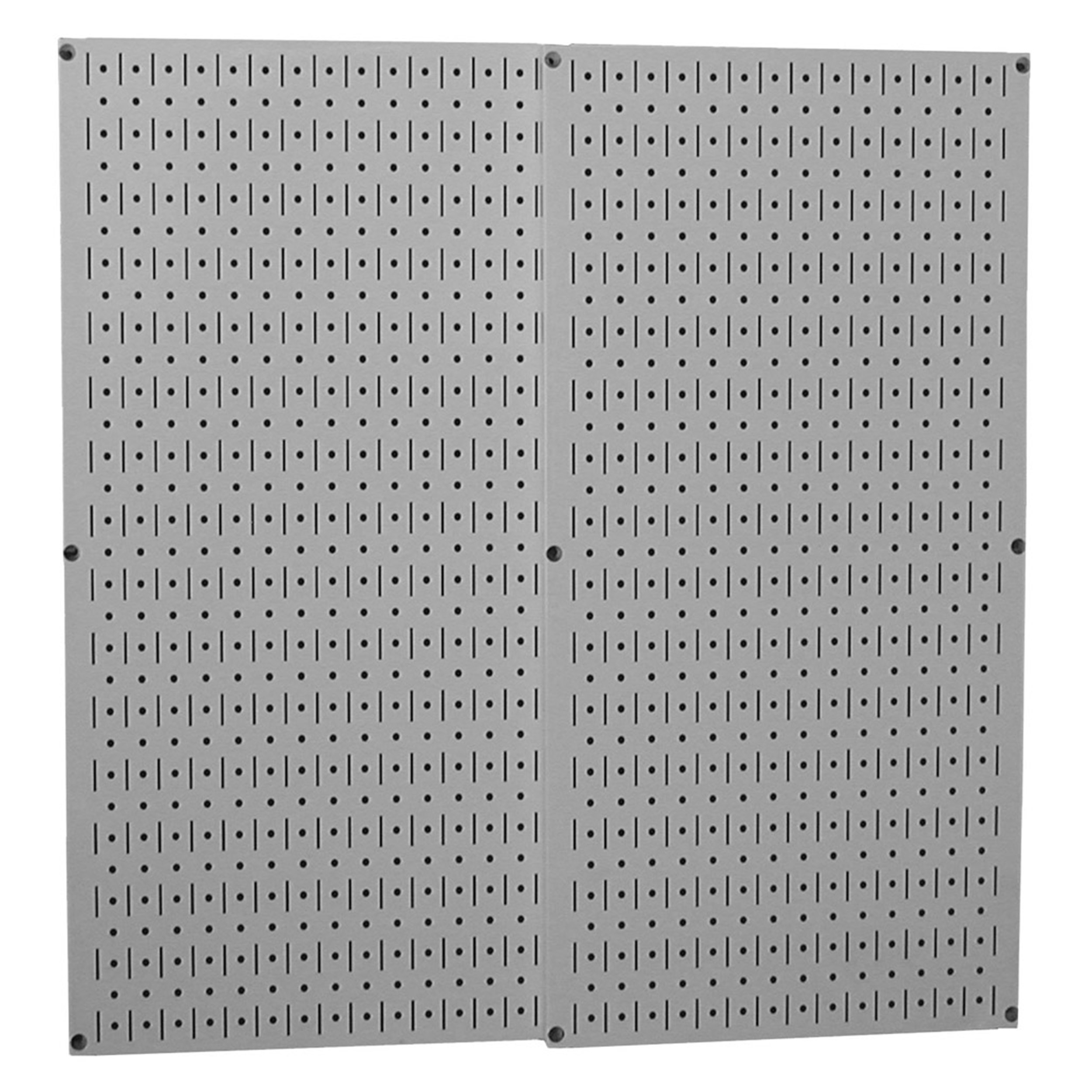 product: Wall Control Storage Systems Gray Metal Pegboard Pack - Two Pegboard Tool Boards shown