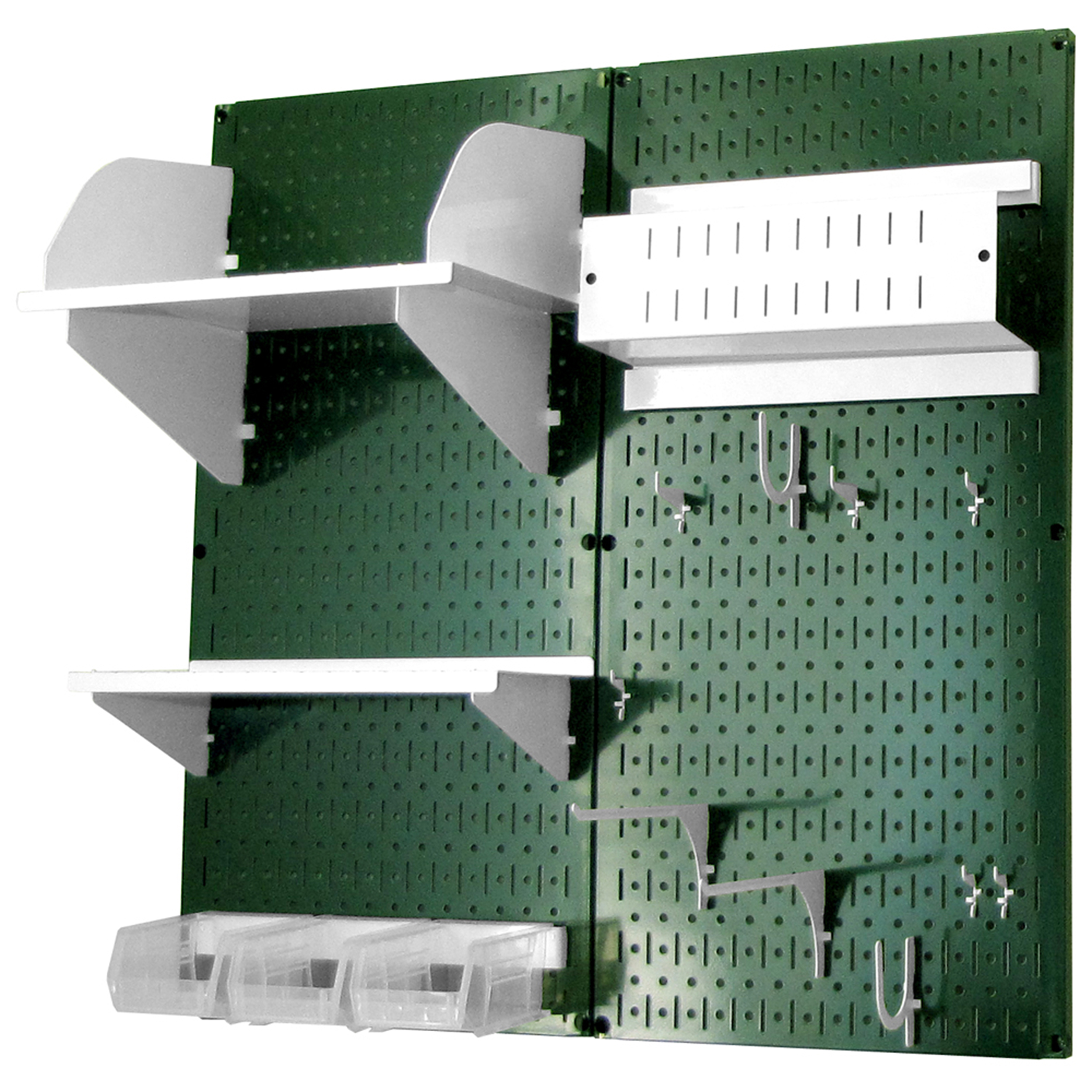 Pegboard Hobby Craft Pegboard Organizer Storage Kit With Green Pegboard And White Accessories