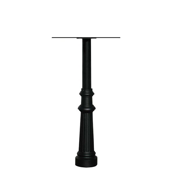 Hanford Twin Post With Fluted Base, Black