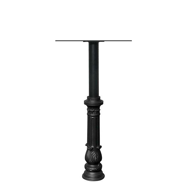 Hanford Twin Post With Ornate Base, Black