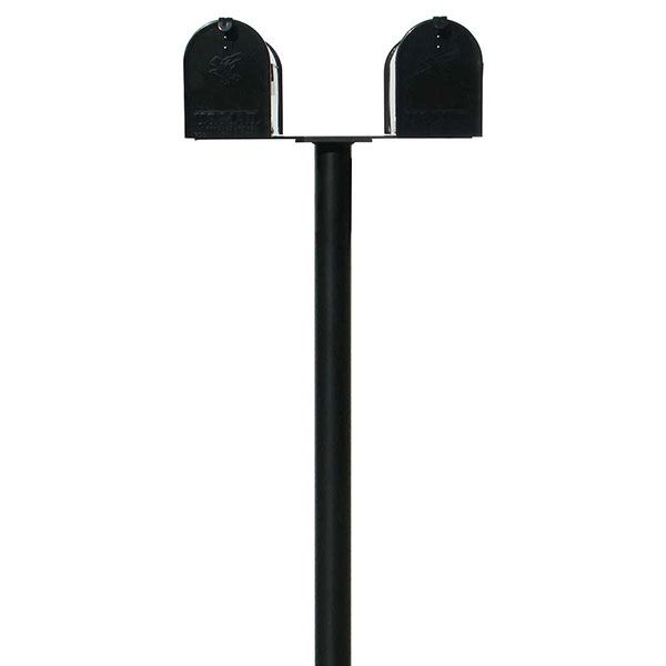 Economy Mailboxes With Hanford Twin Post, Black