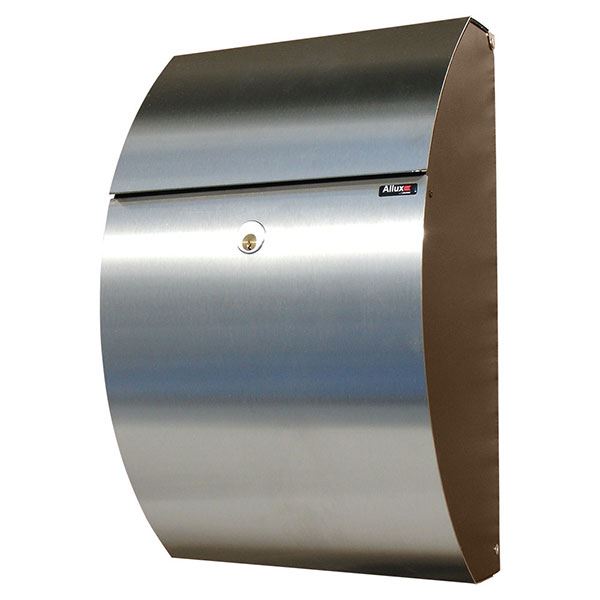 Allux 7000 Mailbox, Black And Stainless Steel