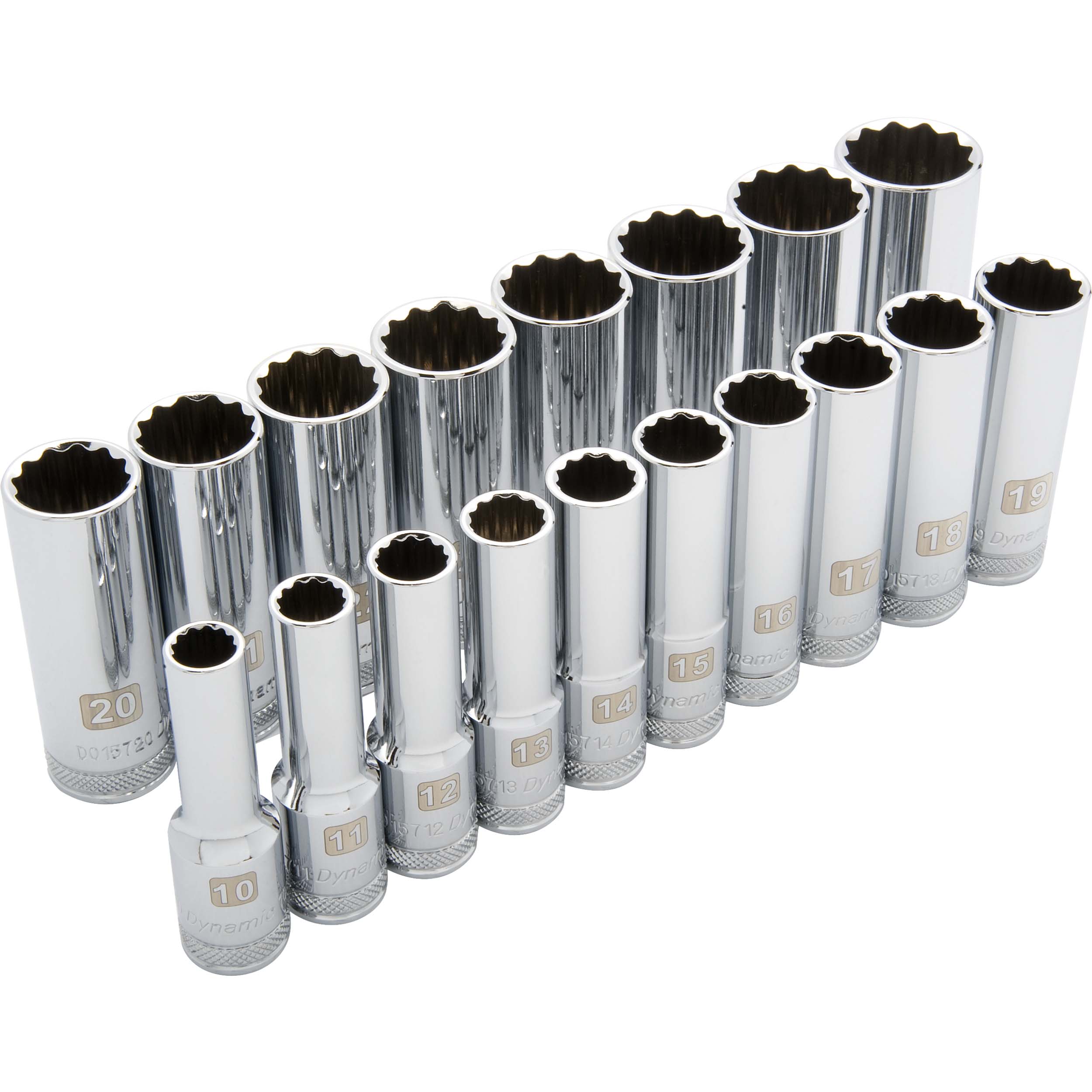 product: Dynamic 12-Point Standard Metric Socket Set - 1/2