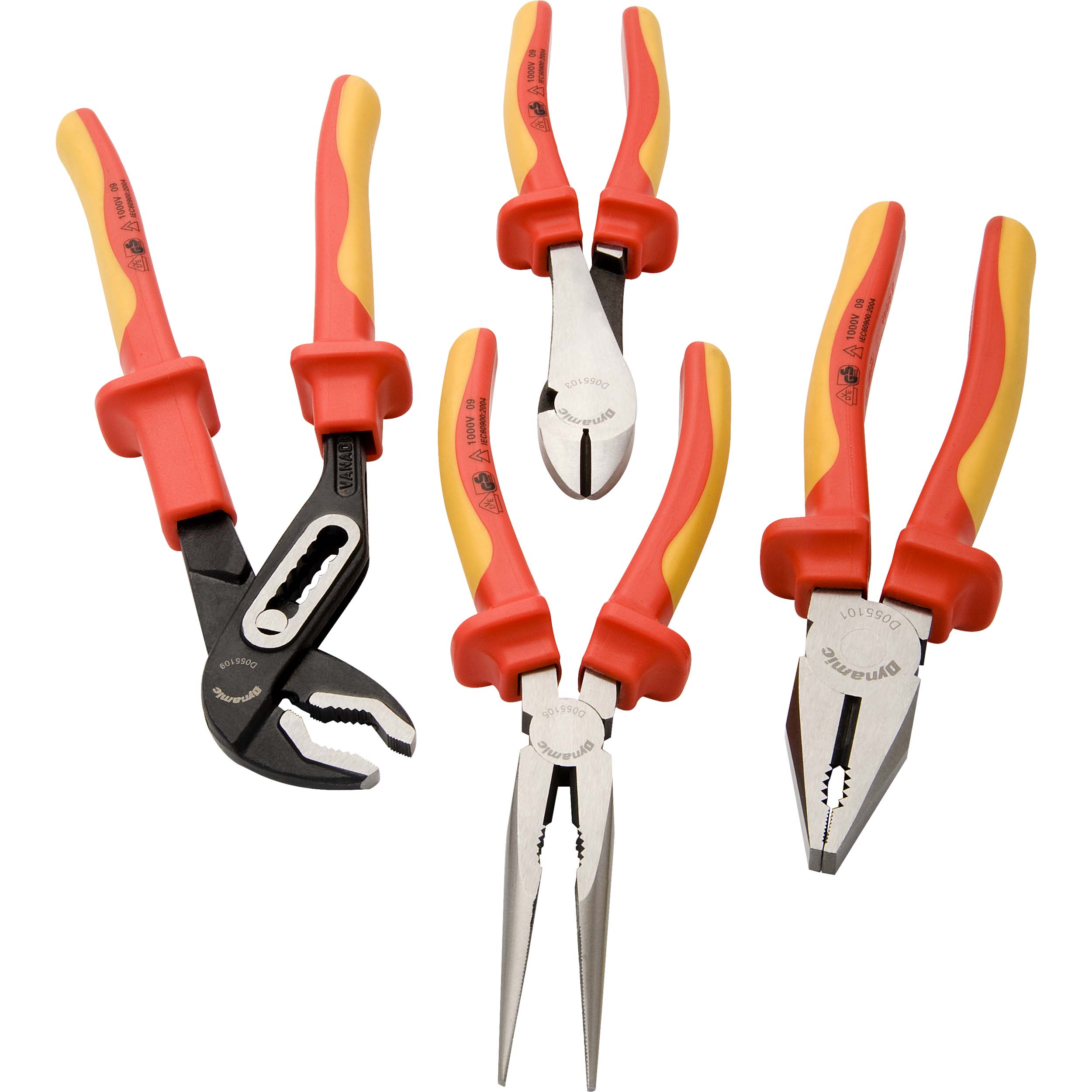 Tools 4pc Plier Set With Insulated Handles