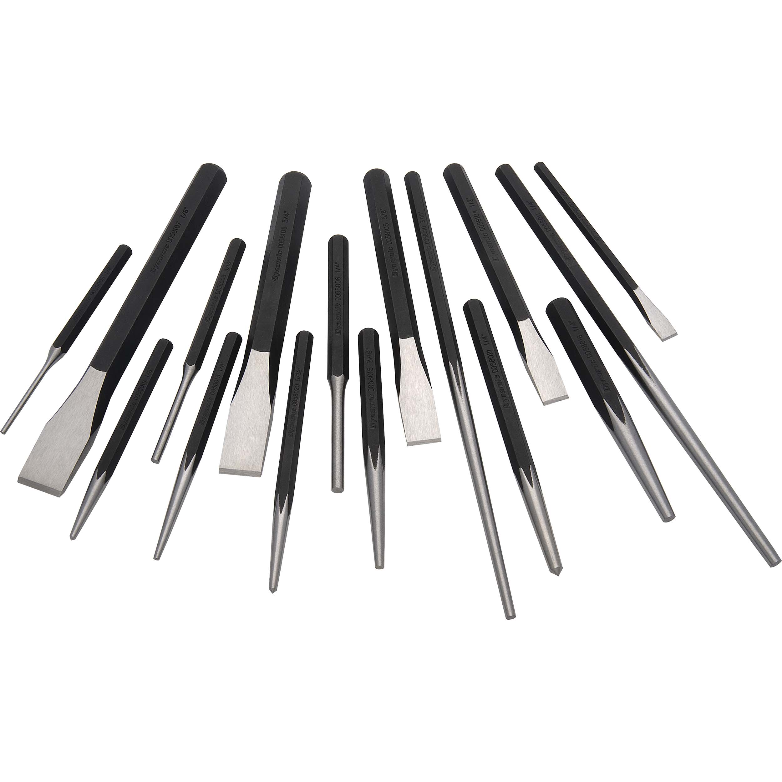 product: Dynamic Punch and Chisel Set, 16pc shown