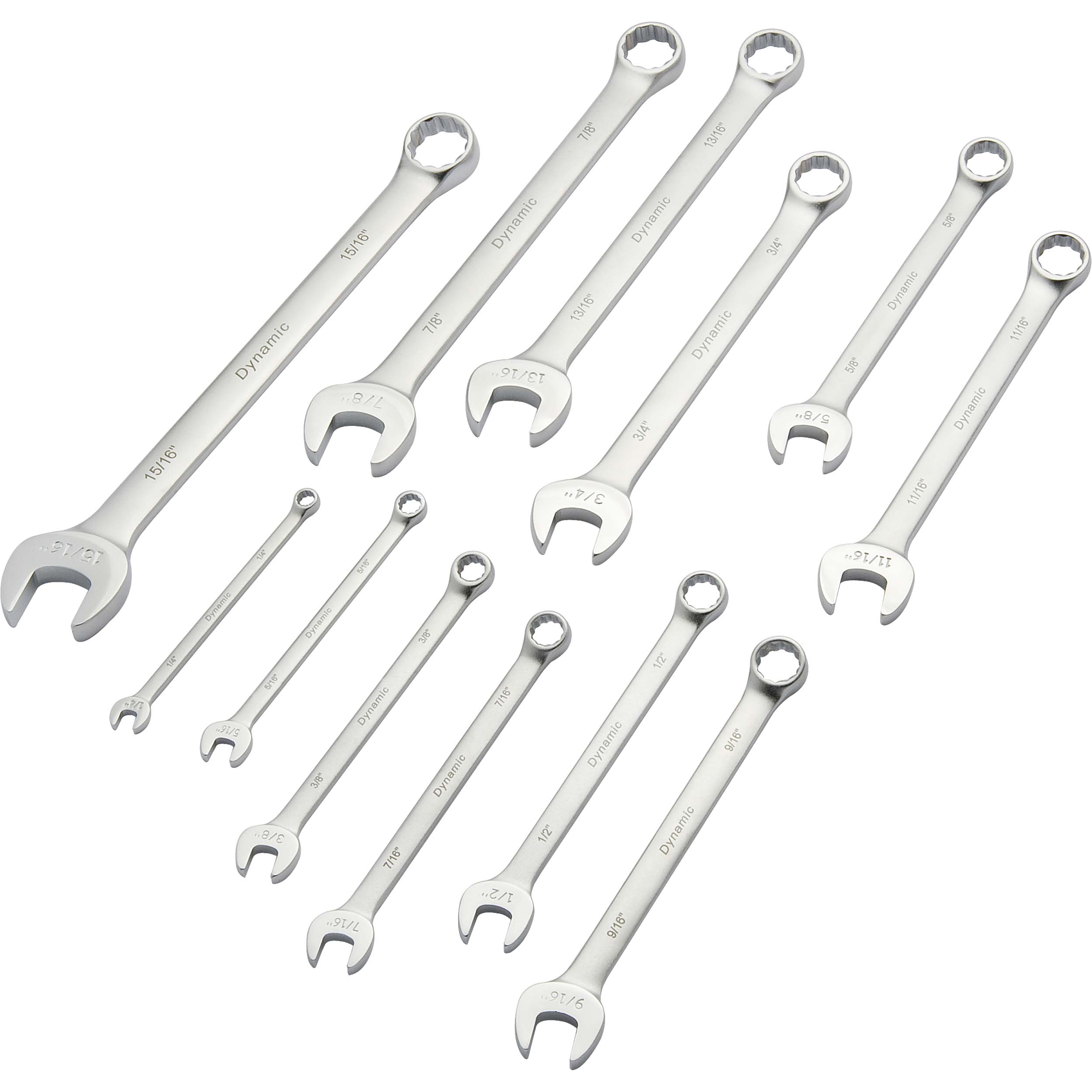 Tools 12pc Sae Combination Wrench Set, Contractor Series, With Satin Finish, 1/4" - 15/16"