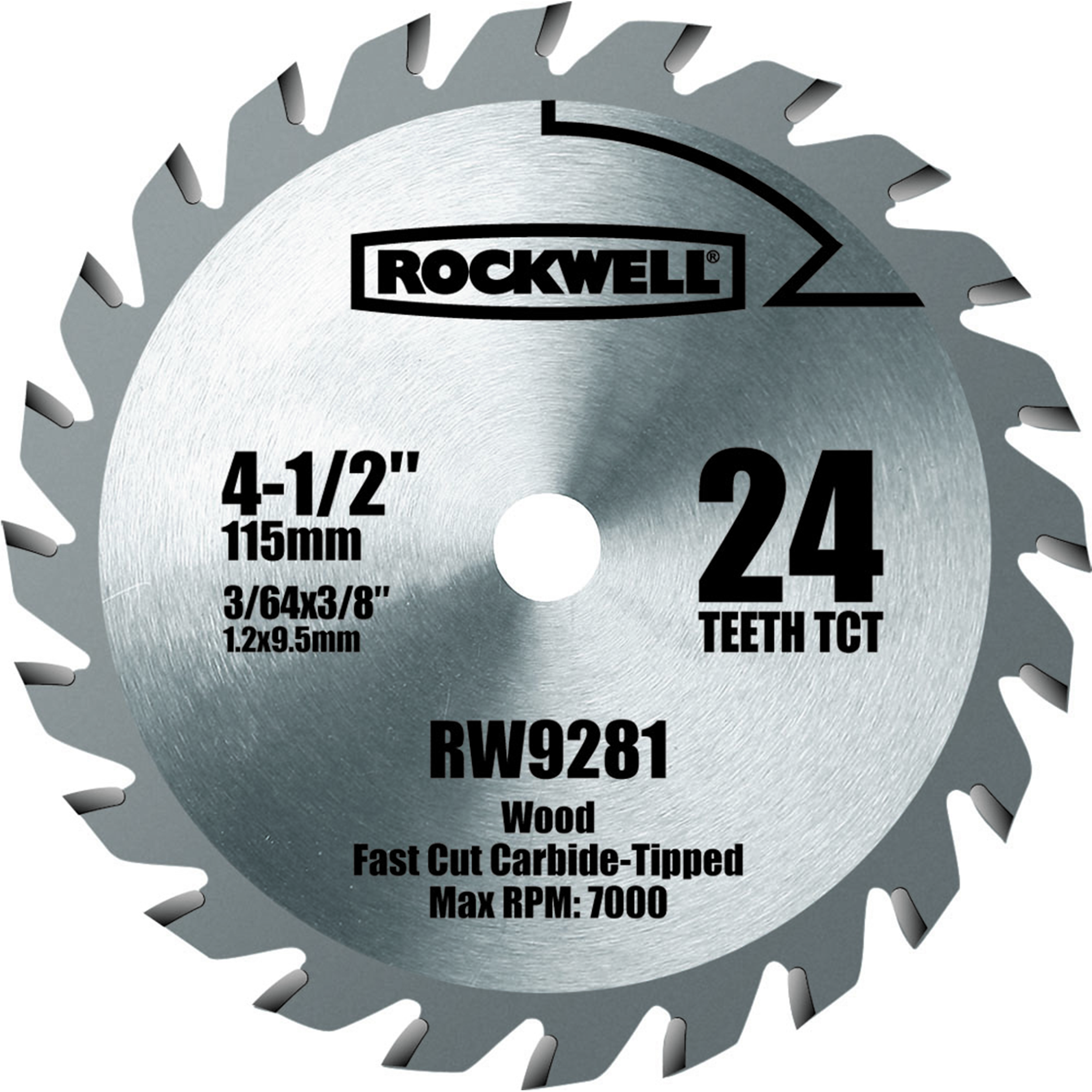4-1/2" Compact Tct Circular Saw Blade, Model Rw9281
