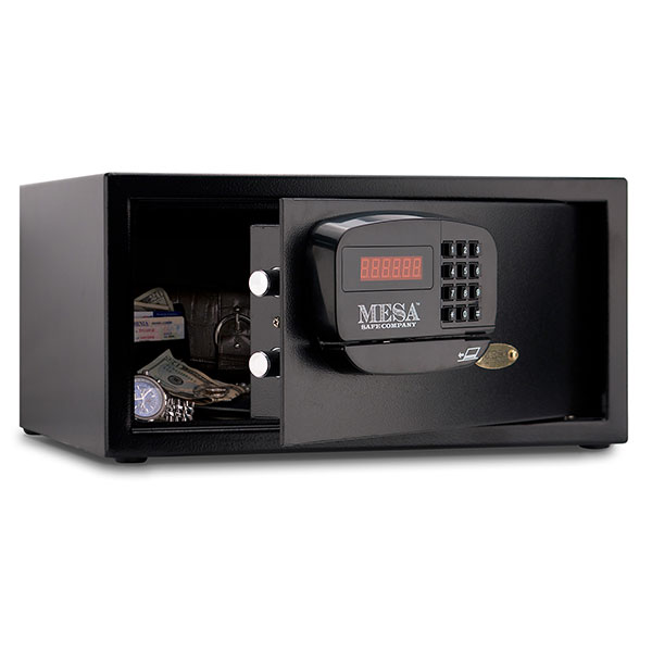 Mesa Hotel Safe With Electronic Lock, 1.2 Cu. Ft., Black, Model Mhrc916e-blk