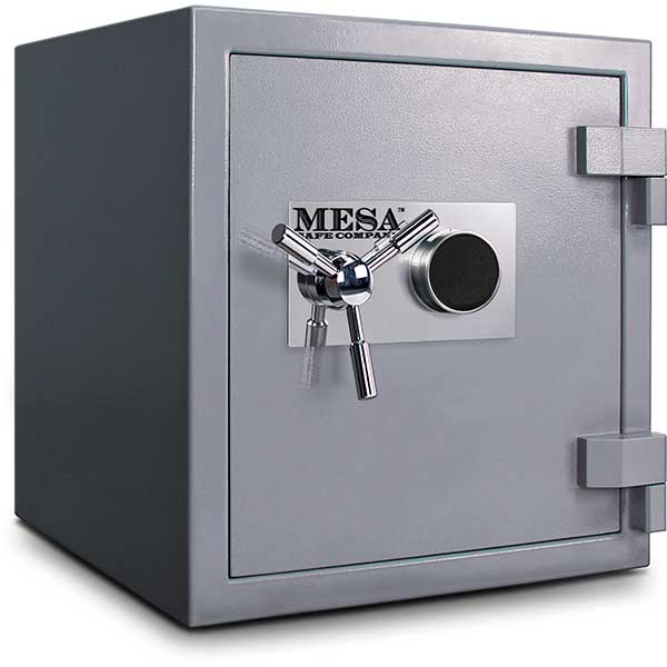 Mesa High Security Burglary Fire Safe With Combination Lock, 2.4 Cu. Ft., Silver, Model Msc2120c