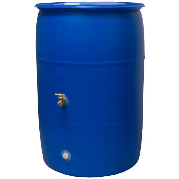 Good Ideas Big Blue Rain Barrel, 55 Gallon