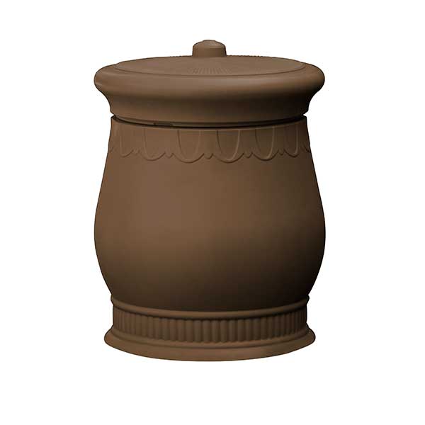 Good Ideas Savannah Urn Storage And Waste Bin, 30 Gallon, Oak