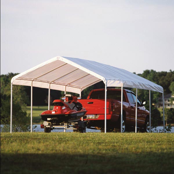 12 Ft. X 26 Ft. White Canopy Replacement Cover Fits, 2 In. Frame