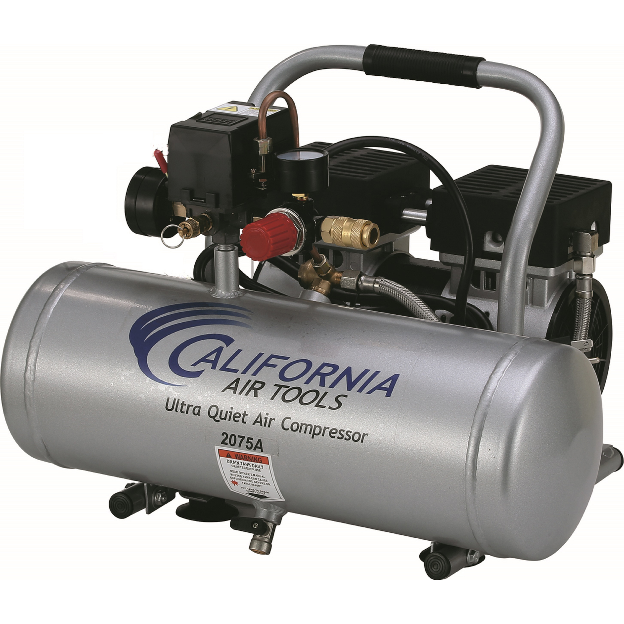 2075a Ultra Quiet And Oil-free 3/4 Hp, 2.0 Gal. Aluminum Tank Air Compressor