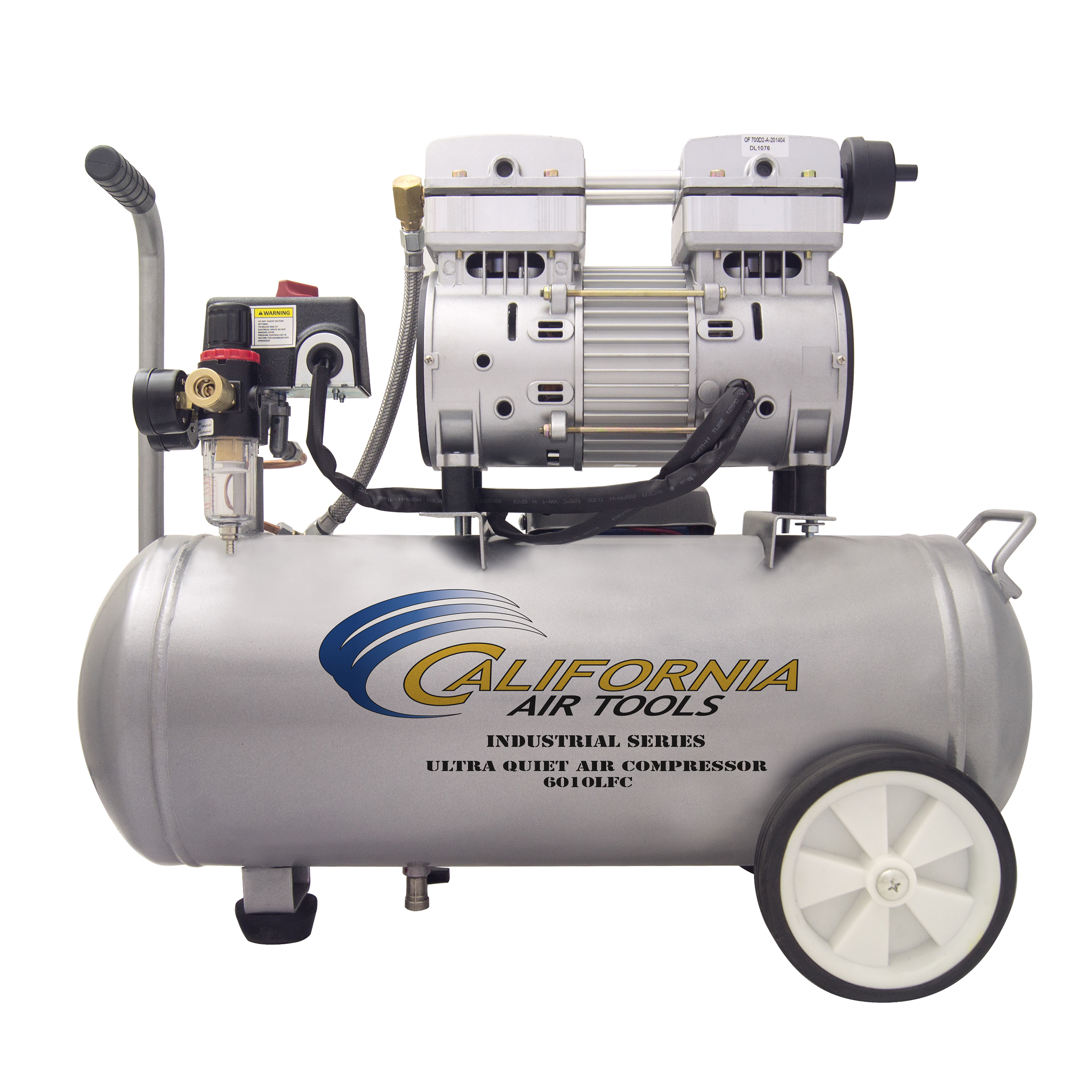 6010lfc Industrial Ultra Quiet And Oil-free 1 Hp, 6 Gal. Steel Tank Air Compressor