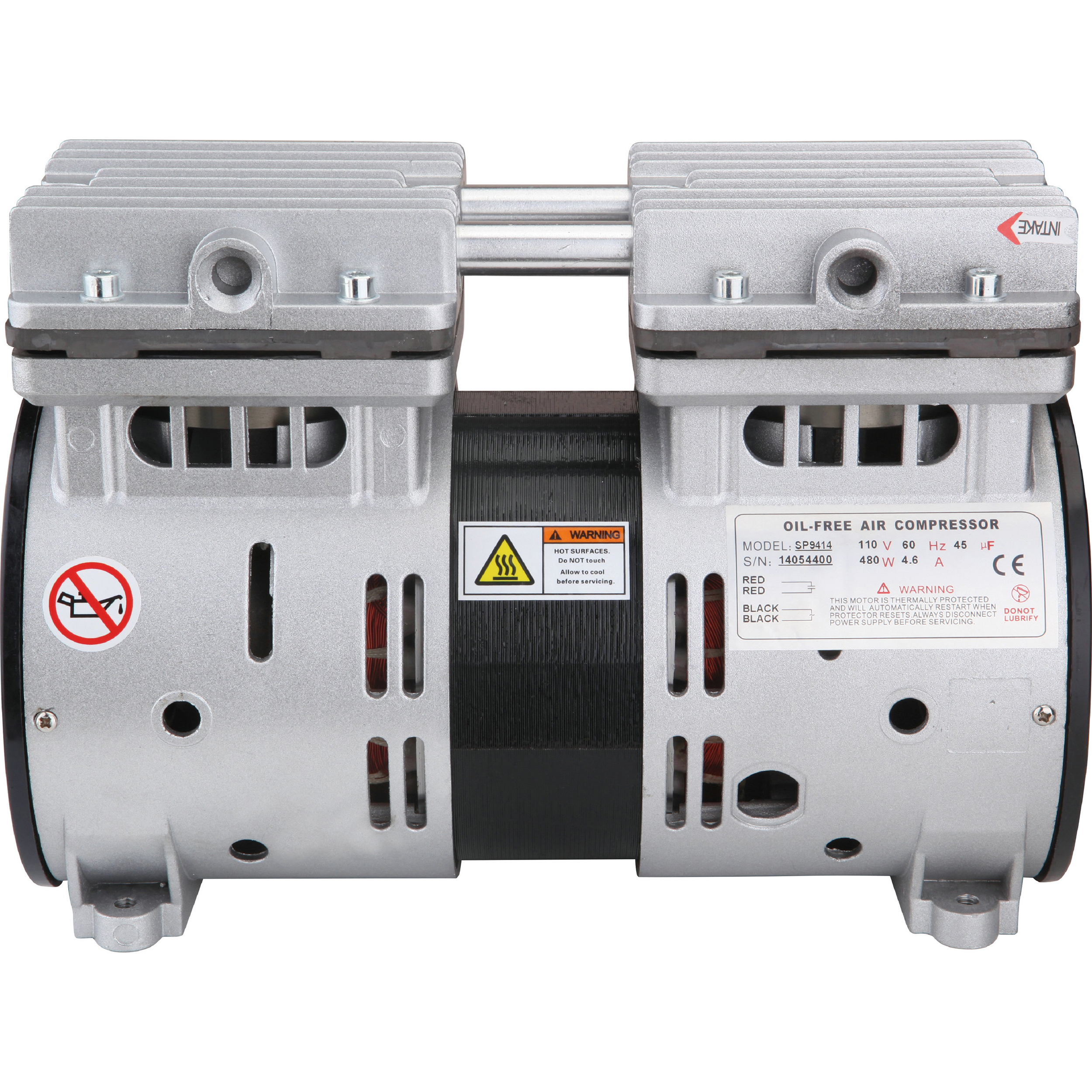 Sp-9414 3/4 Hp Ultra Quiet And Oil-free Air Compressor Motor