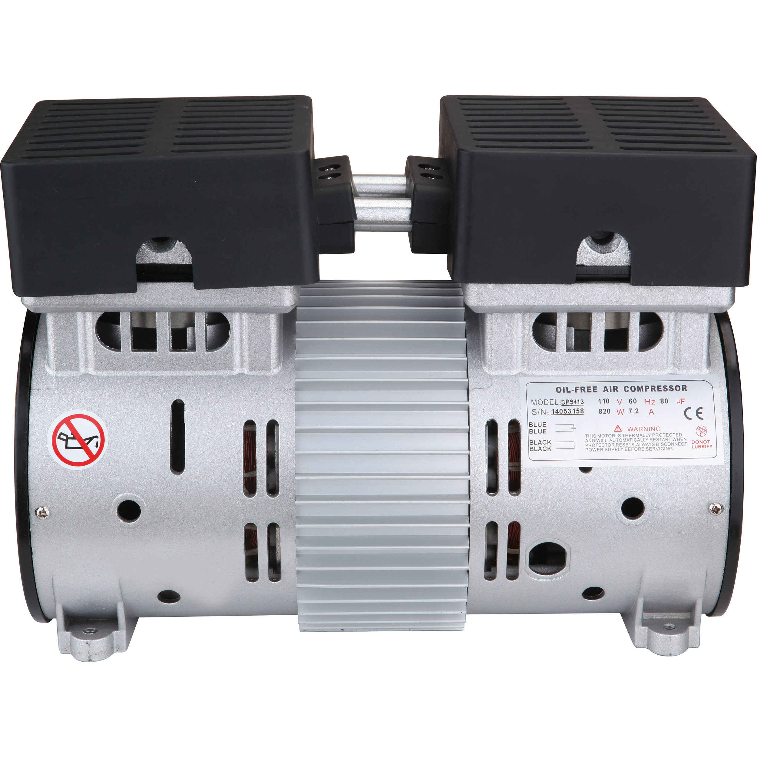 Sp-9413 1 Hp Ultra Quiet And Oil-free Air Compressor Motor