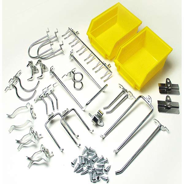product: Triton Products DuraHook 26 Pc Hook and Bin Assortment for Pegboard shown