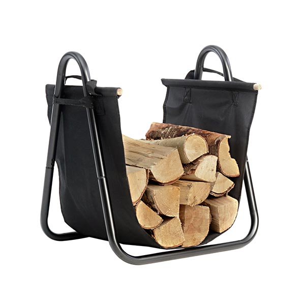 Log Holder With Canvas Carrier