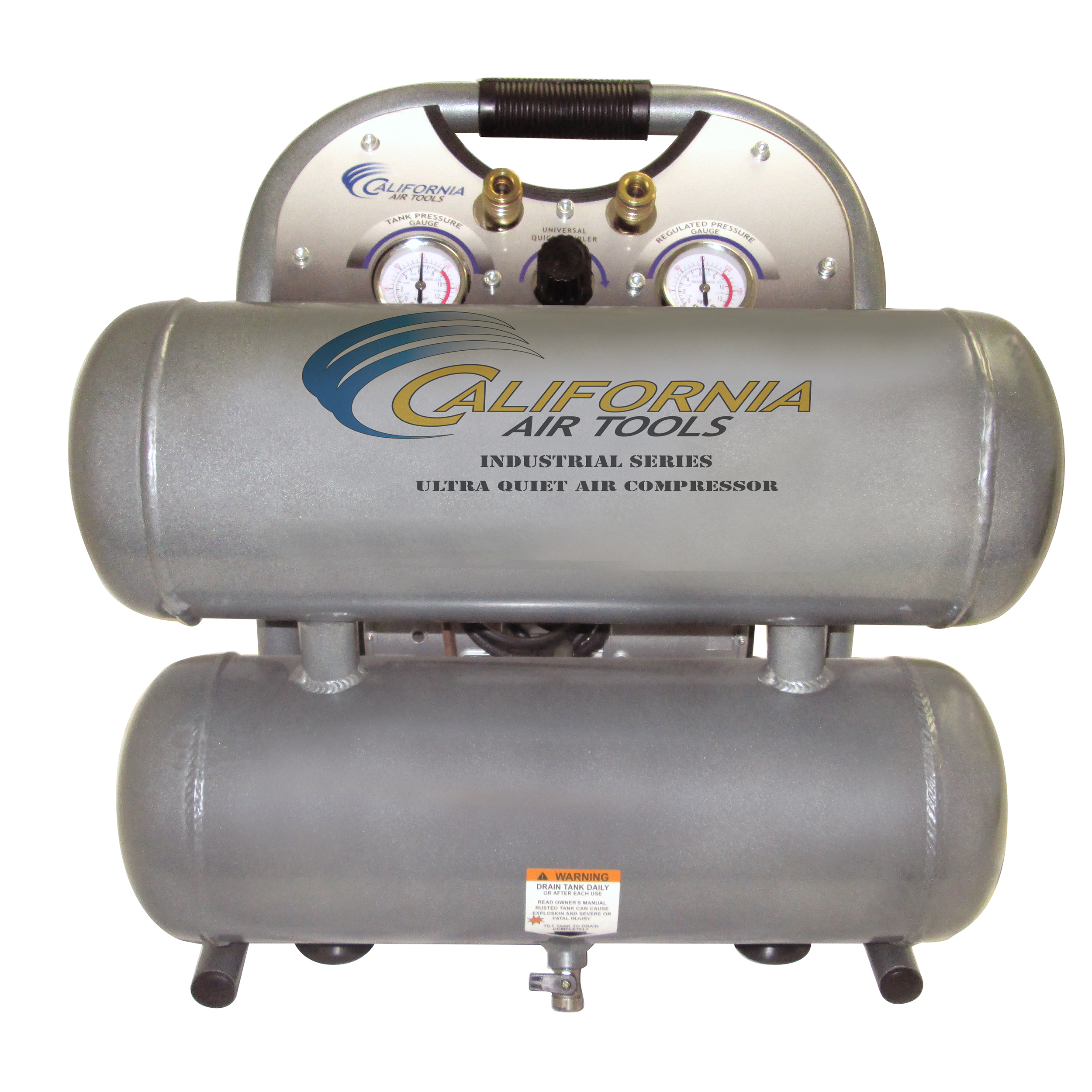 product: California Air Tools 1HP 4-3/5 Gallon Oil-Free Aluminum Tank Air Compressor shown