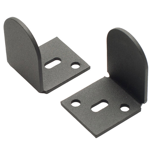 product: American Pro Decor Matte Black Adjustable Floor Guides For Wood Doors shown