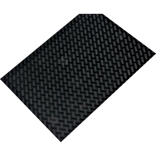 Non-slip Mat, Weave Pattern, Black, 23-5/8" X 46-1/16"