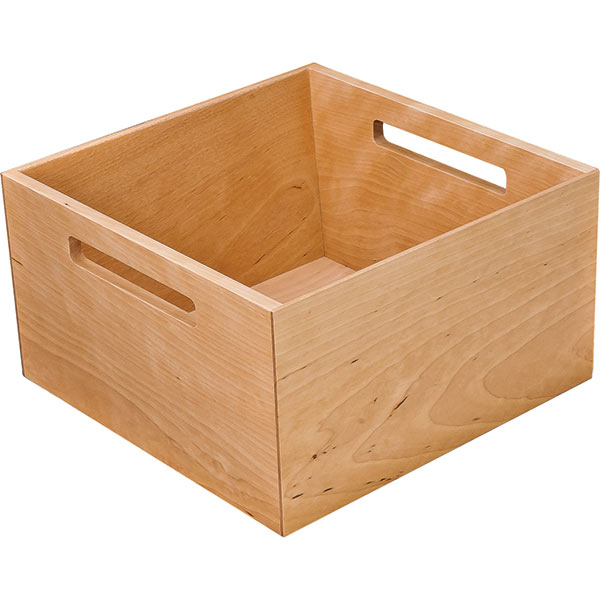Fineline Kitchen Storage Box 2 ? Birch ? 8-5/16" X 8-5/16" X 4-3/4"
