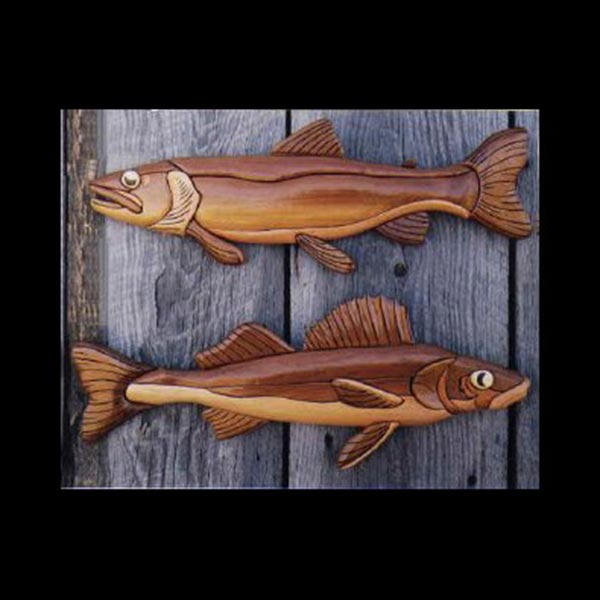 Walleye And Trout Intarsia Pattern
