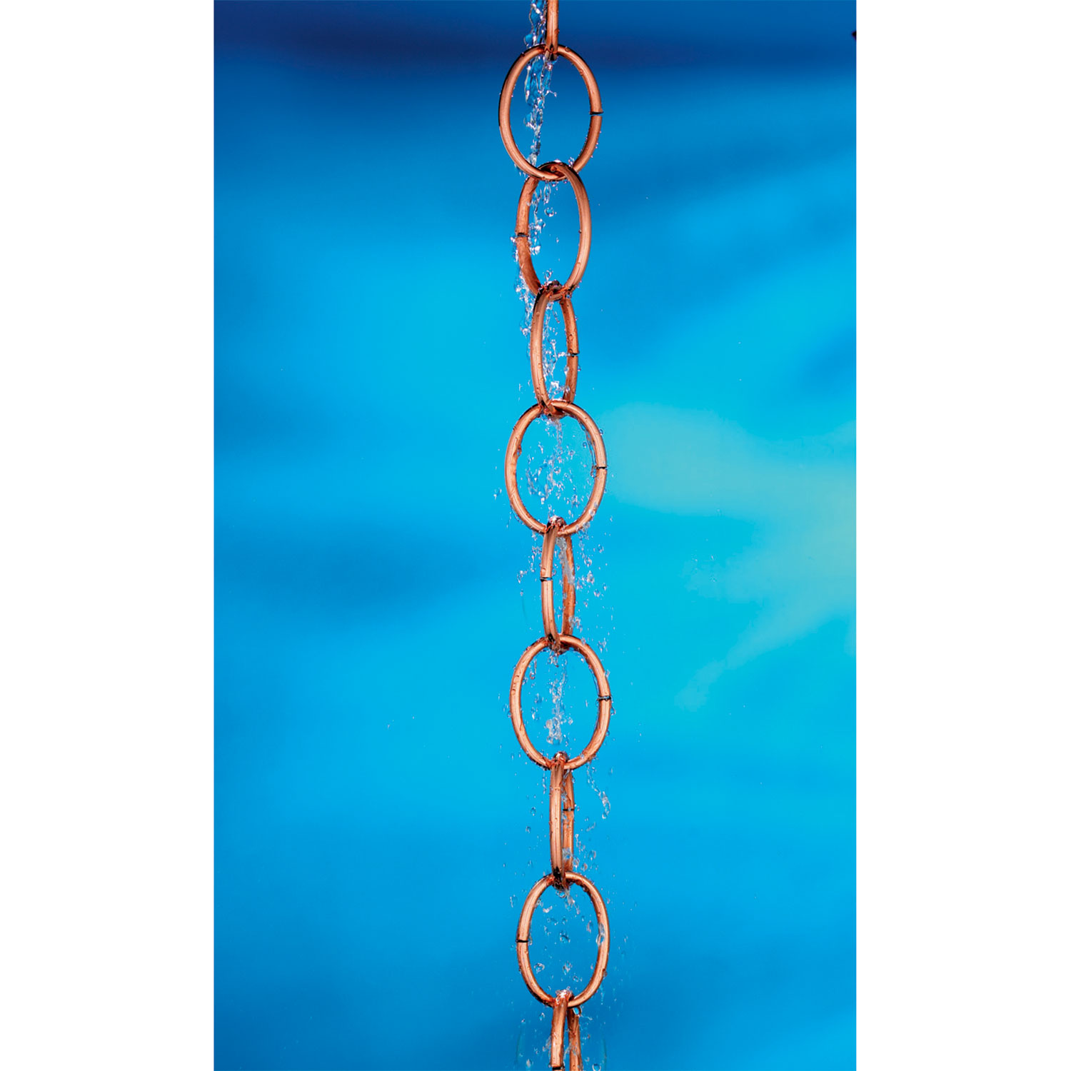 Single Link Rain Chain ? Polished Copper