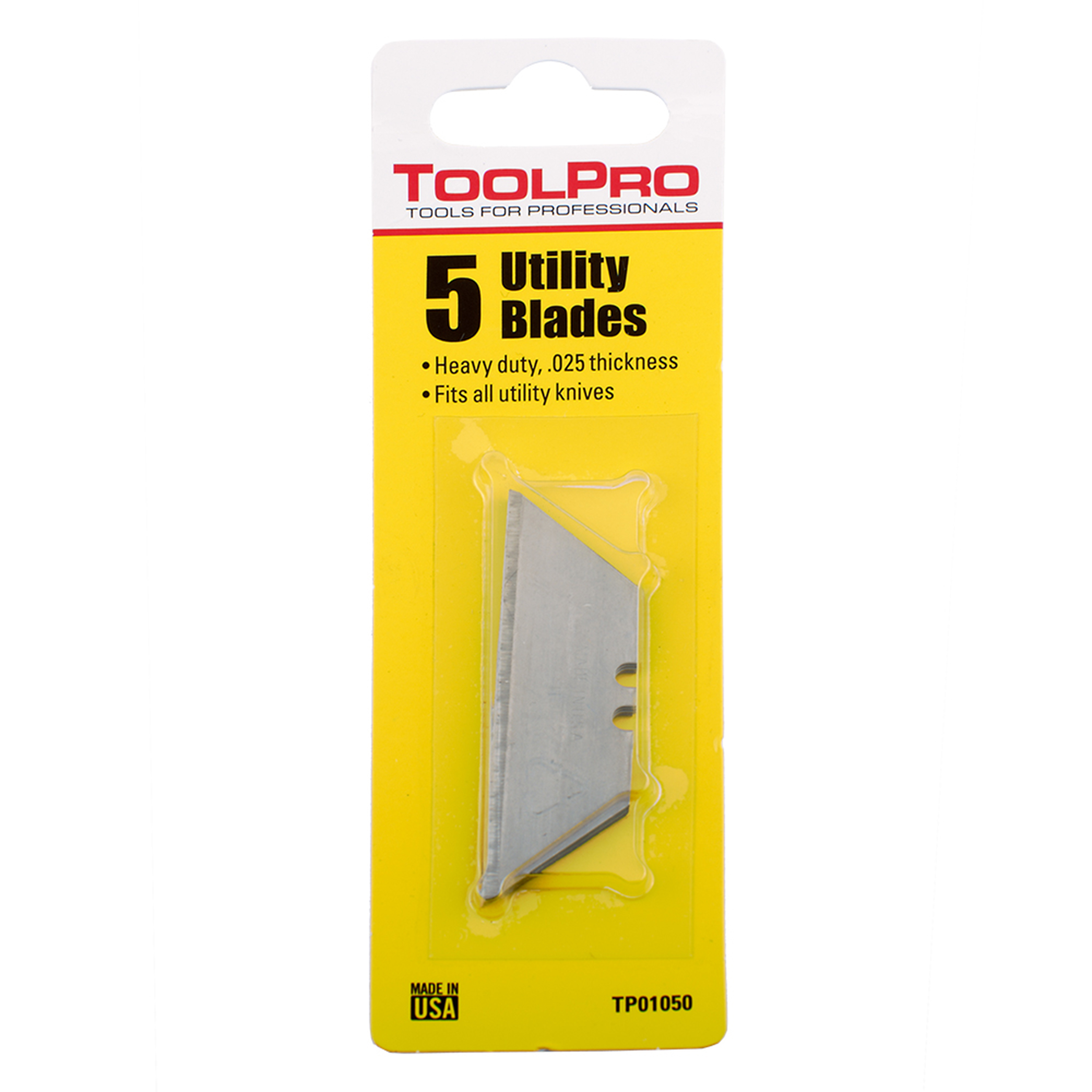 Utility Blades, .025" Hd, 5-pack