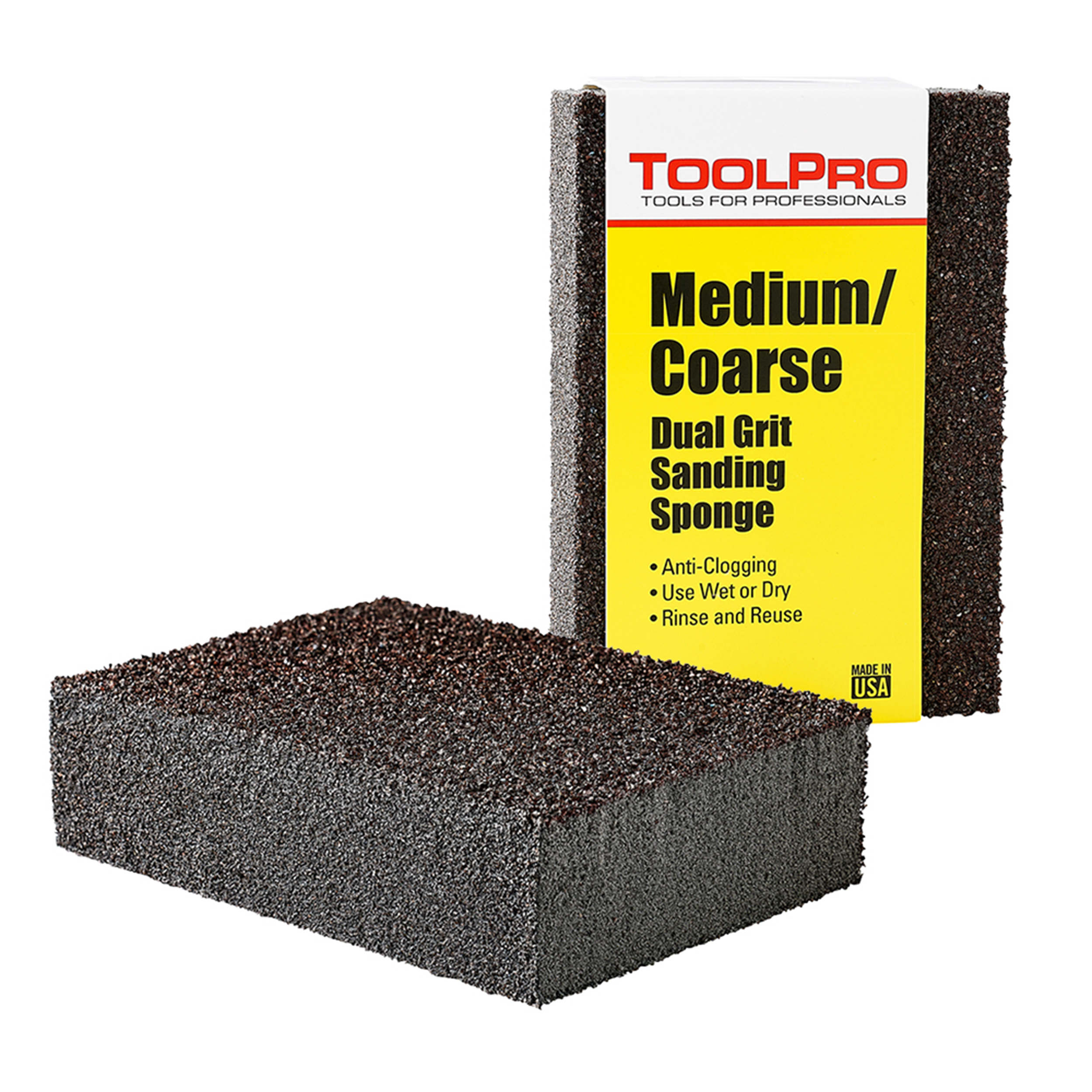 Sanding Sponge, Medium-coarse Grit, 24-pack