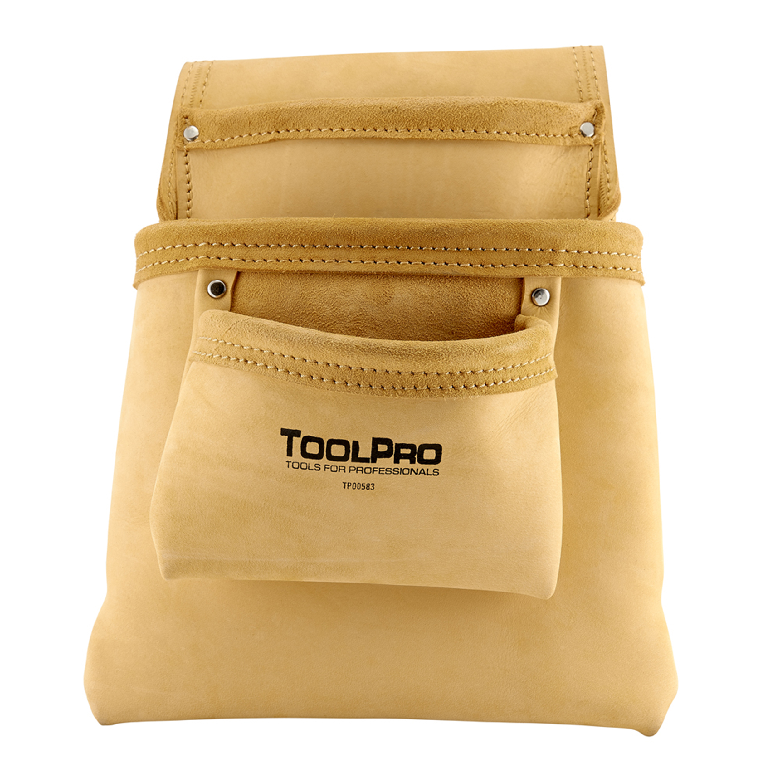 3-pocket Nail And Tool Pouch, Split Leather
