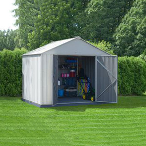 Ezee Shed , 10x8, Extra High Gable, 72 In Walls, Cream