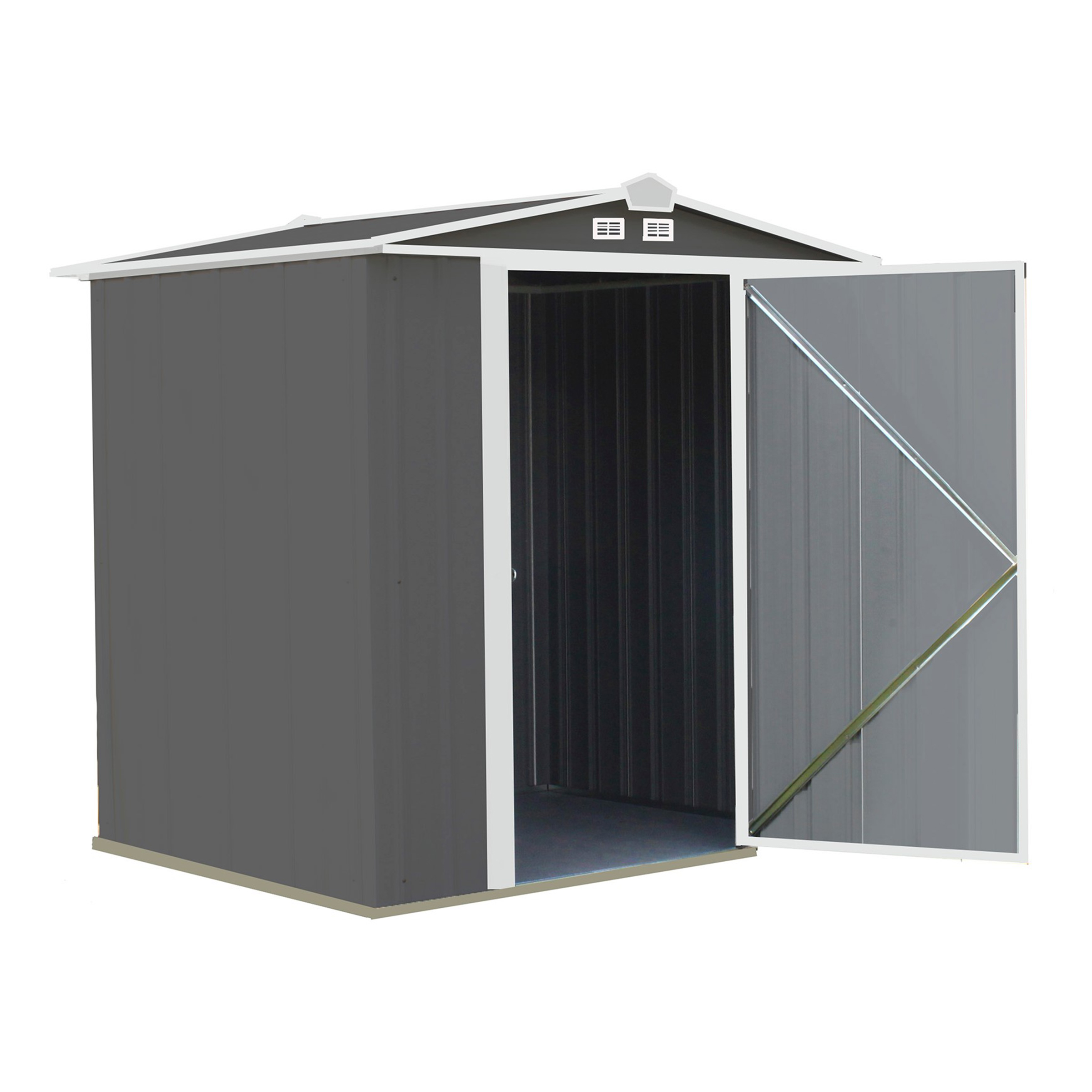 Ezee Shed , 6x5, Low Gable, 65 In Walls, Charcoal & Cream