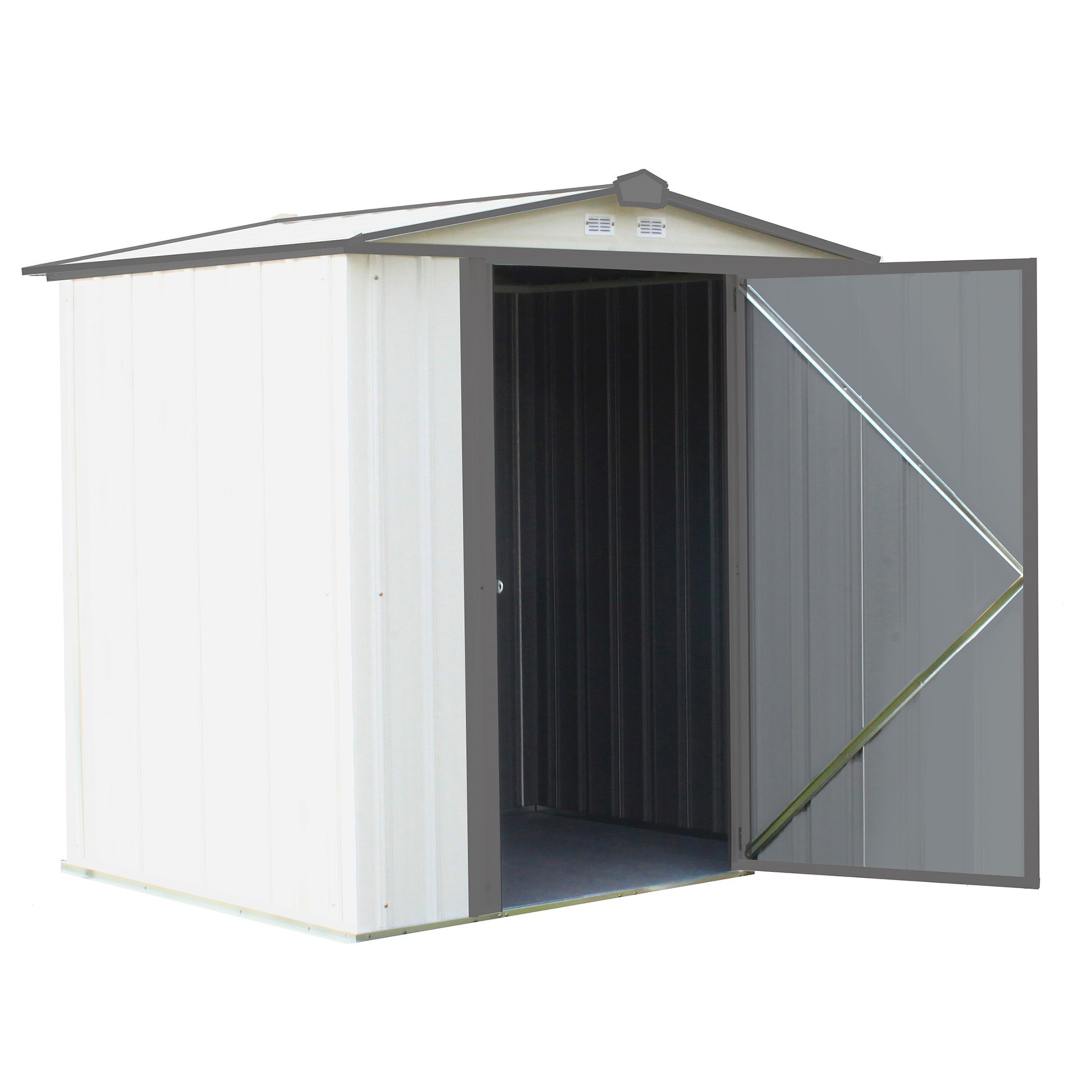 Ezee Shed , 6x5, Low Gable, 65 In Walls, Cream & Charcoal
