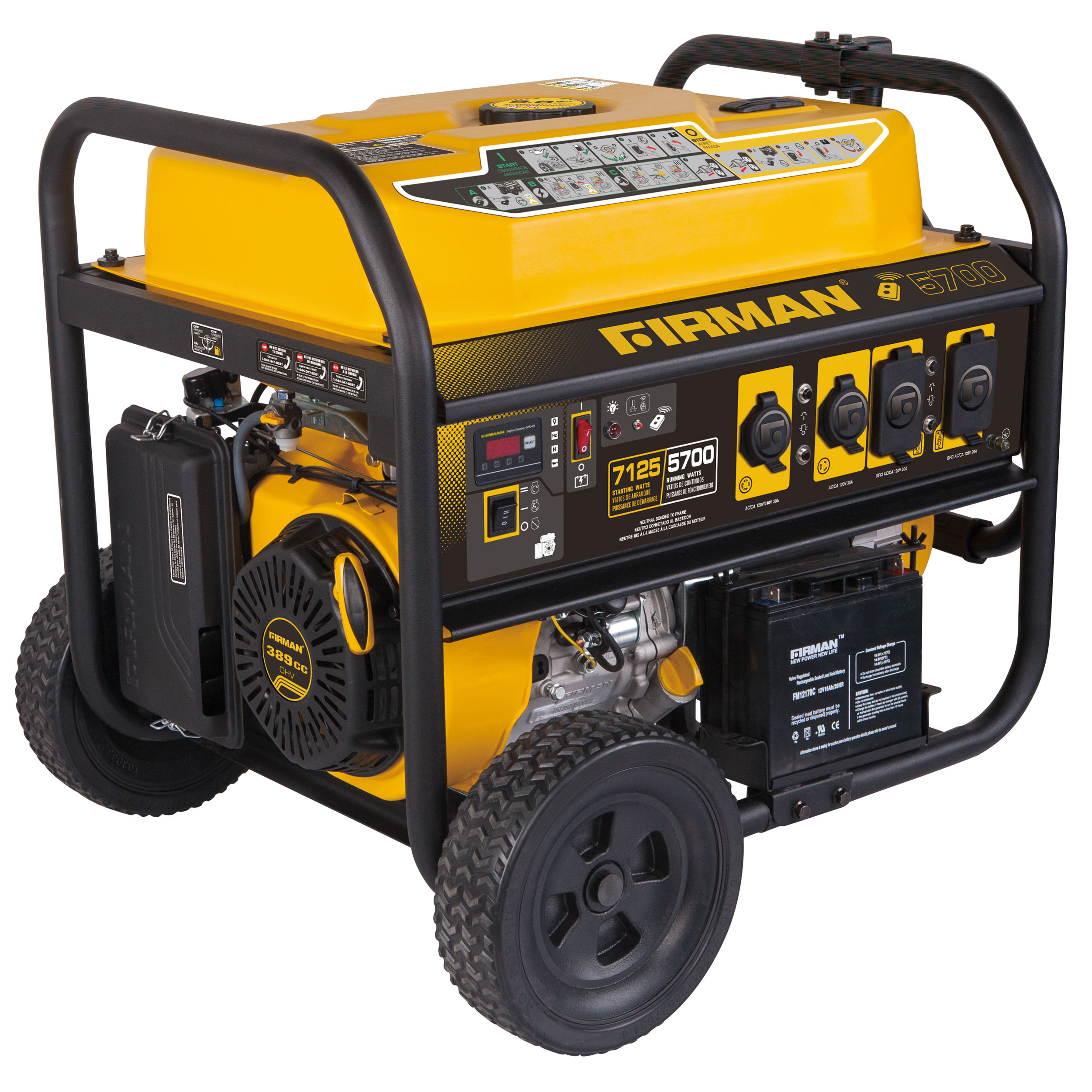 P05702 5700/7125 Watt Portable Remote Start Gas Generator