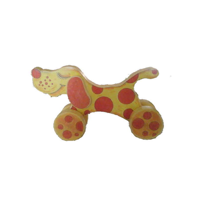 Spotted Dog With Pull Toy Woodworking Pattern And Picture