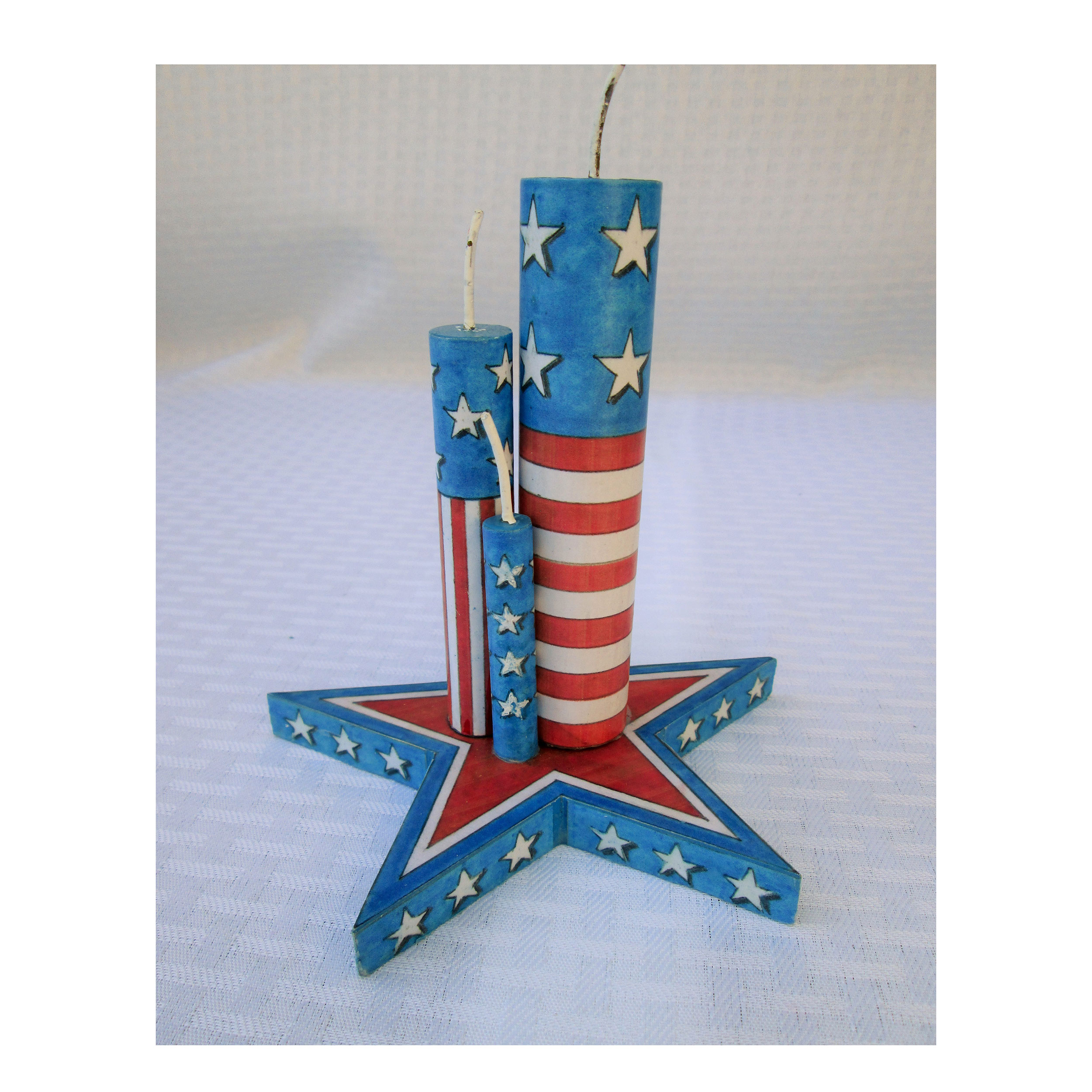 Star With Pretend Firecrackers Woodworking Pattern And Picture